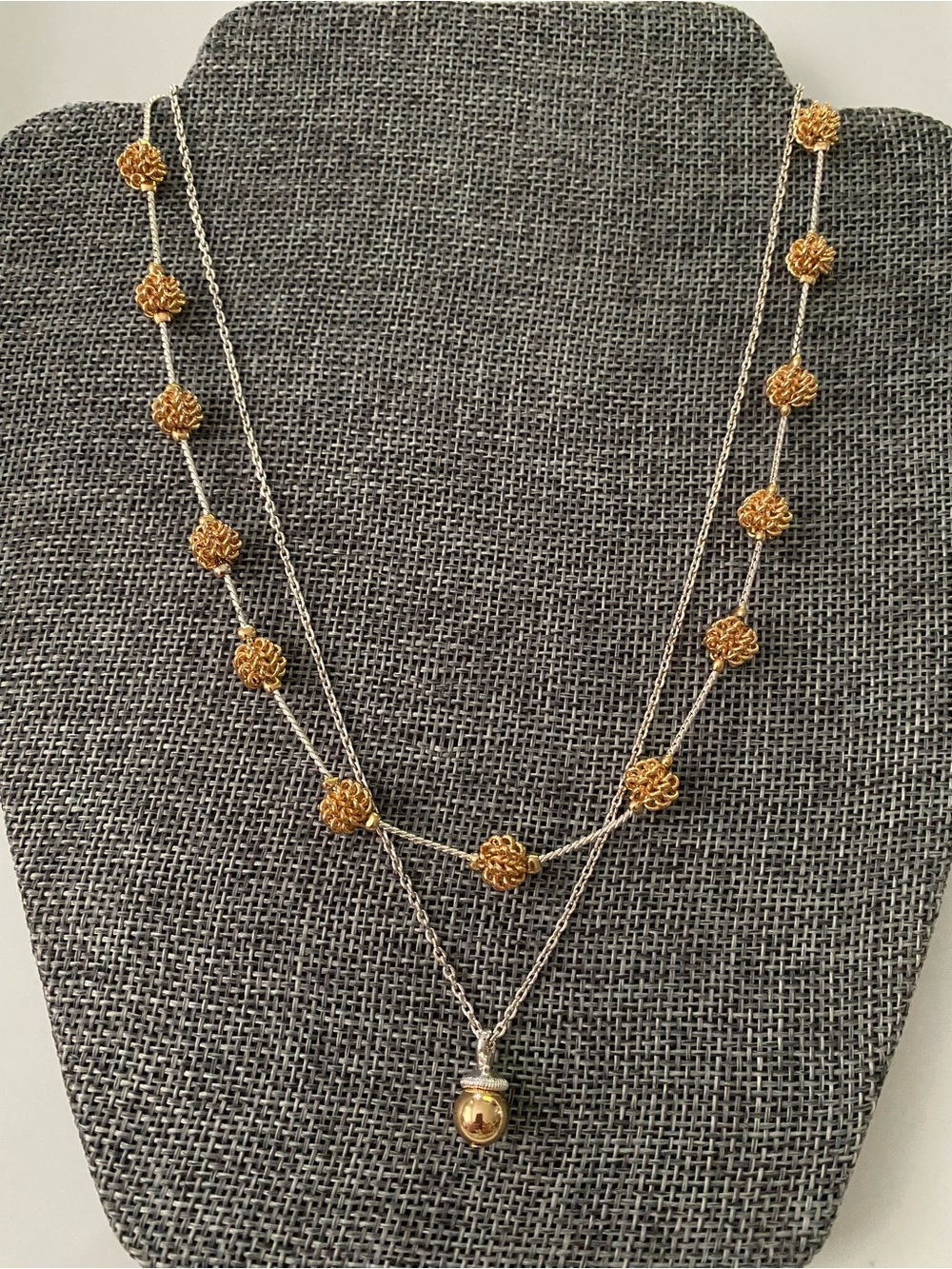 Gold-Tone Layered Floral Bead Necklace - Women Jewelry